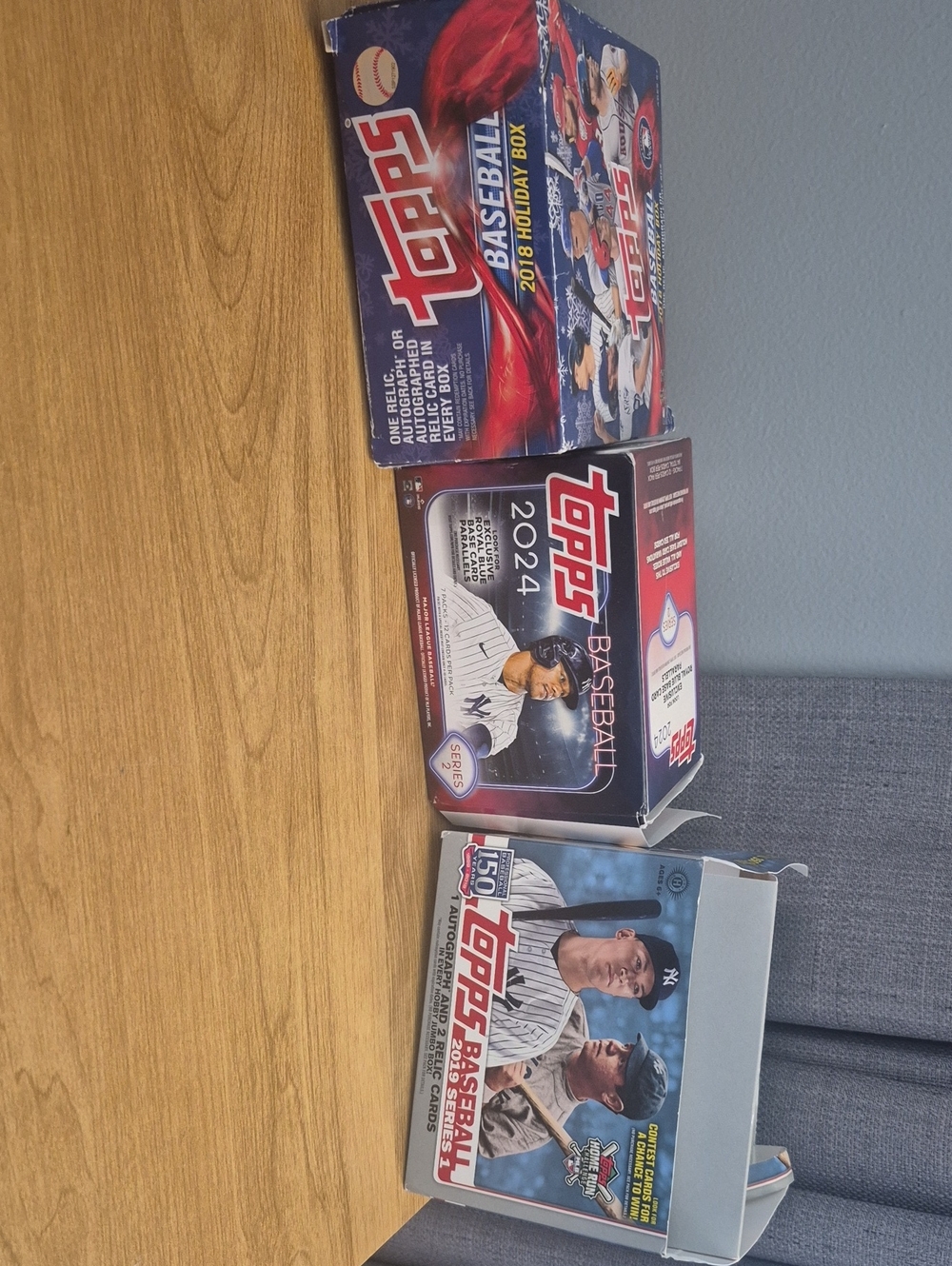 Topps Baseball Collectible Box Set - Red, Blue, White Empty
